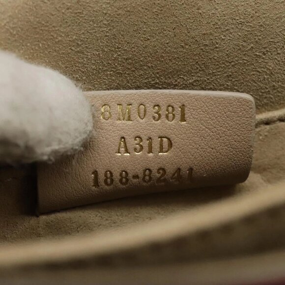 FENDI Mini Canai Chain Shoulder Bag Leather Red Auth bs22672V - Picture 10 of 16